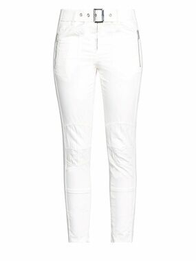 NWT DundopWomen’s White Slim Pants with Belt made in Italy